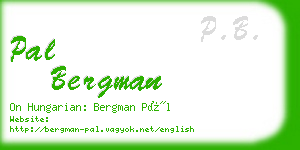 pal bergman business card